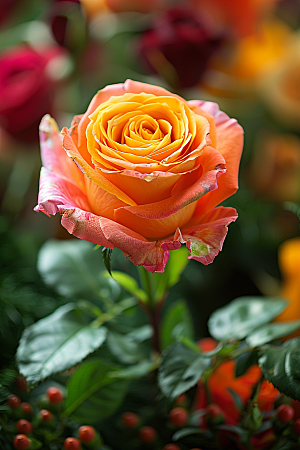 玫瑰花花朵唯美素材