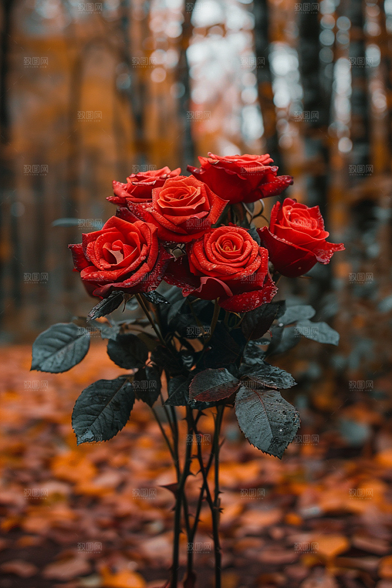 玫瑰花唯美繁花素材