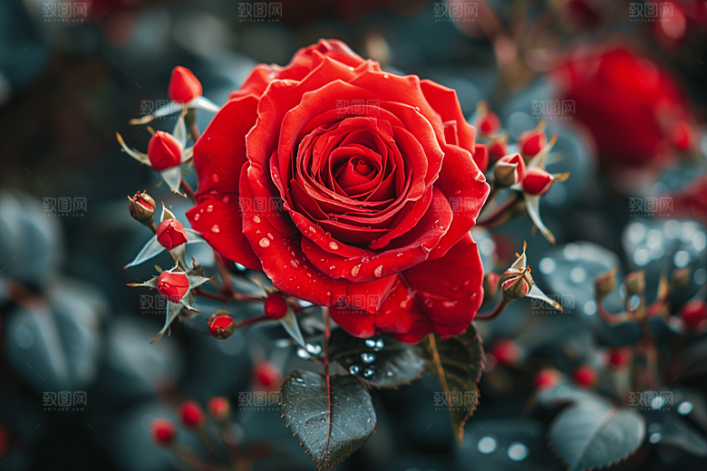玫瑰花复古浪漫素材