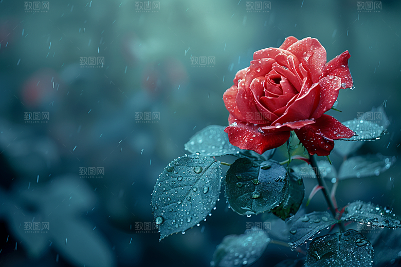 玫瑰花植物复古素材