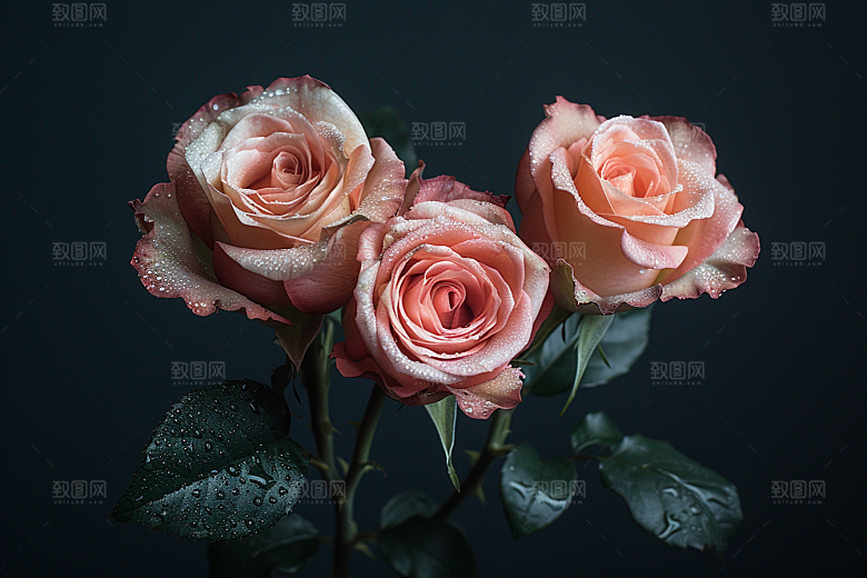 玫瑰花优雅繁花素材