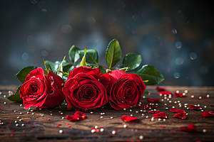 玫瑰花浪漫繁花素材