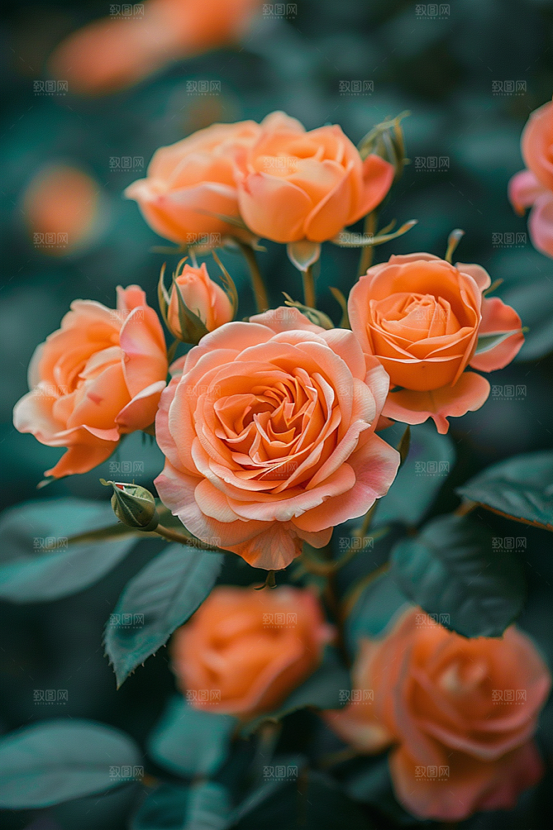 玫瑰花复古初夏素材