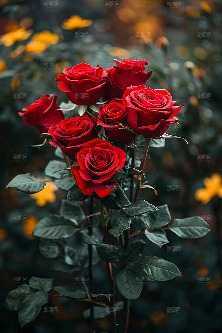 玫瑰花浪漫花朵素材