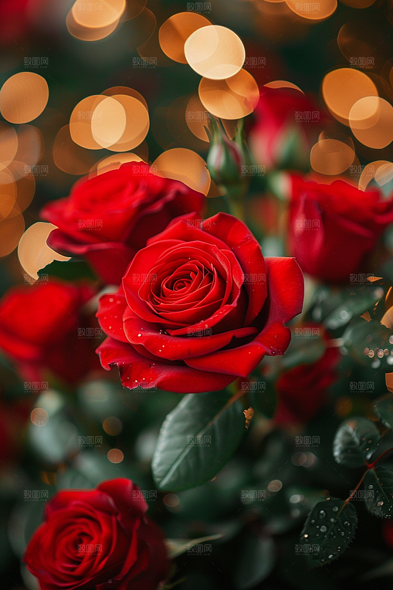 玫瑰花月季花浪漫素材