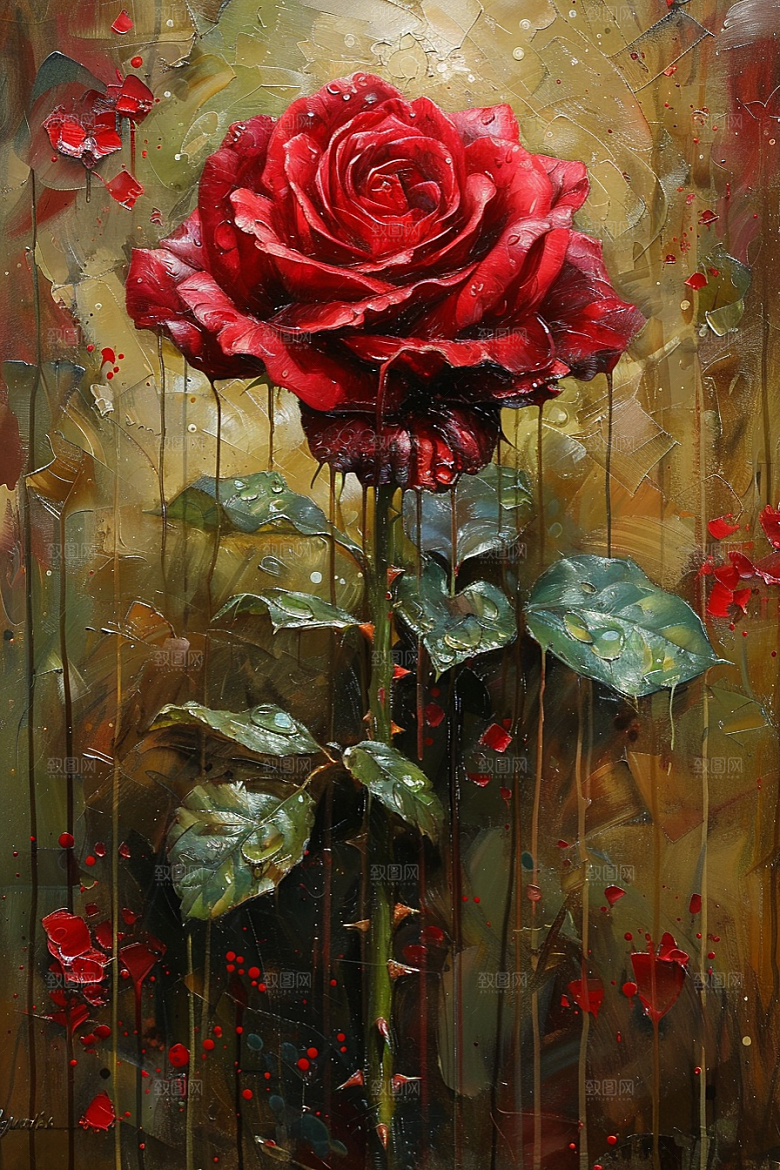 玫瑰花繁花优雅素材