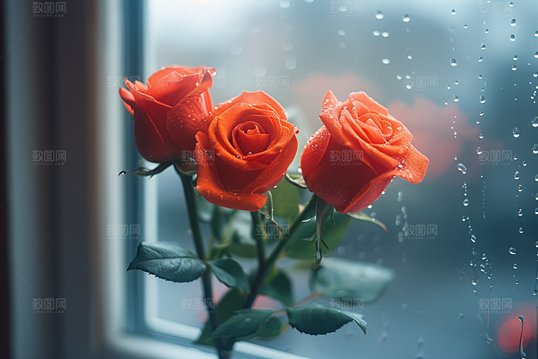 玫瑰花唯美繁花素材