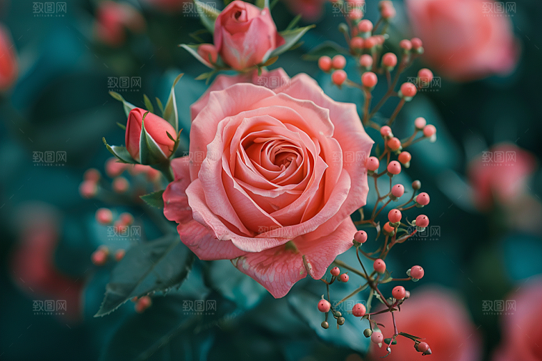 玫瑰花蔷薇繁花素材