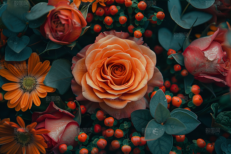 玫瑰花植物优雅素材