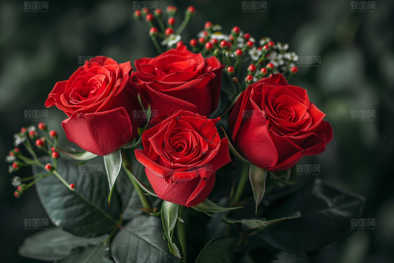 玫瑰花花朵唯美素材