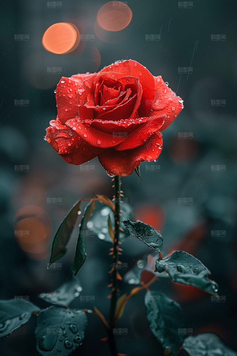 玫瑰花复古五月素材