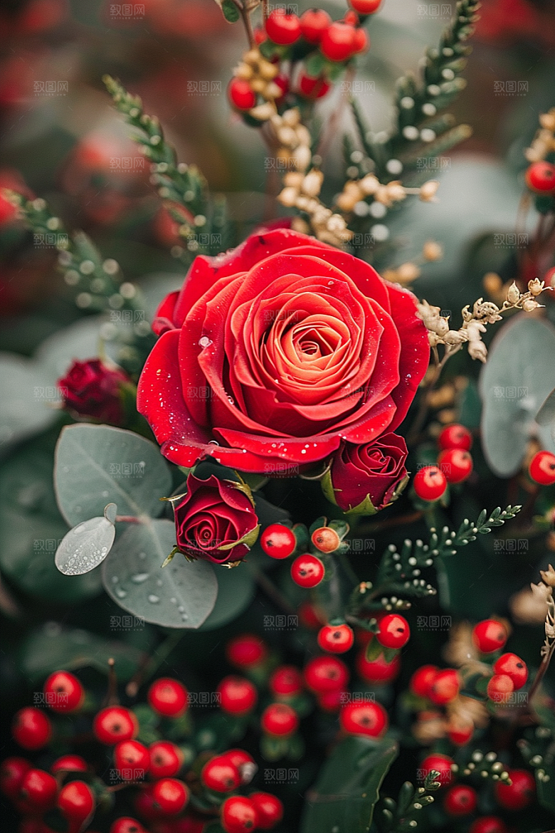 玫瑰花花卉高清素材