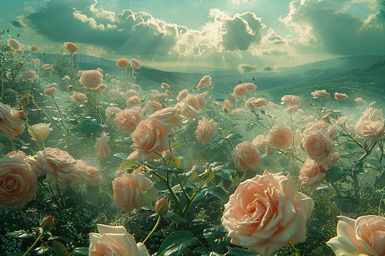 玫瑰花浪漫花朵素材