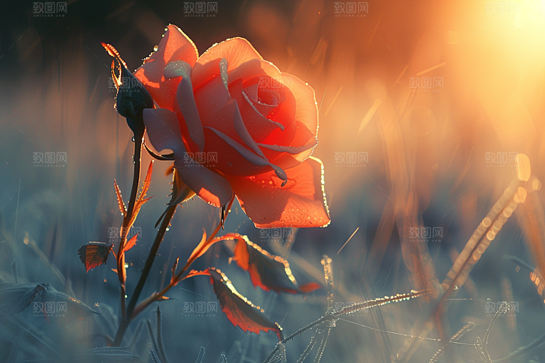 玫瑰花浪漫月季花素材