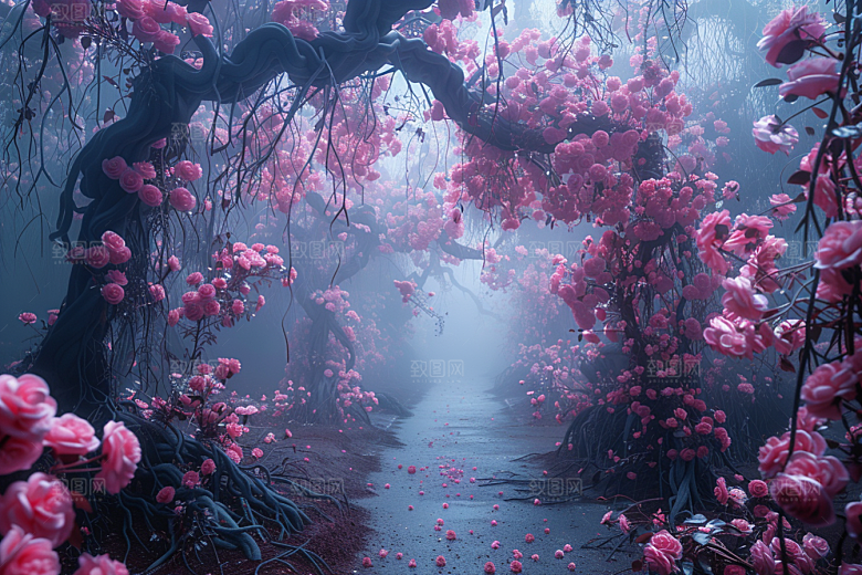 玫瑰花花朵复古素材