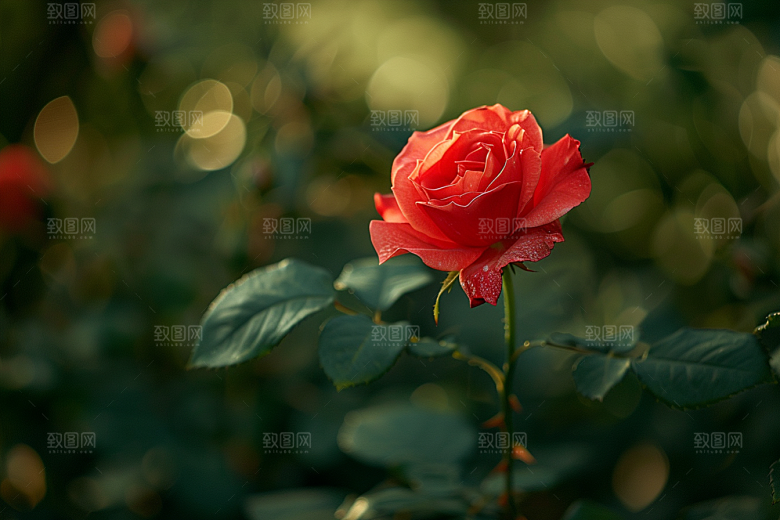 玫瑰花复古初夏素材