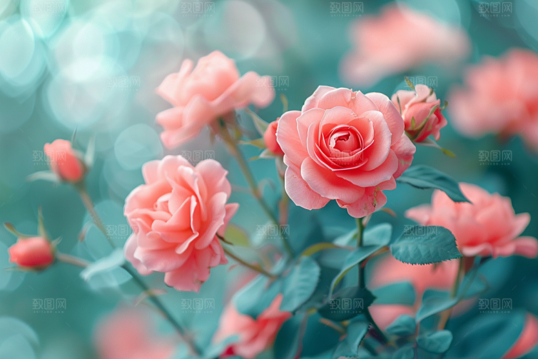玫瑰花复古花朵素材