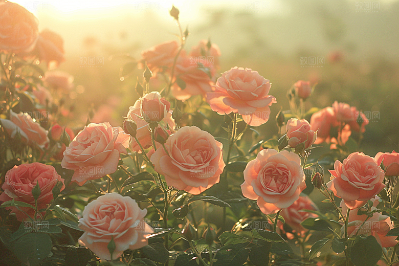 玫瑰花月季花浪漫素材