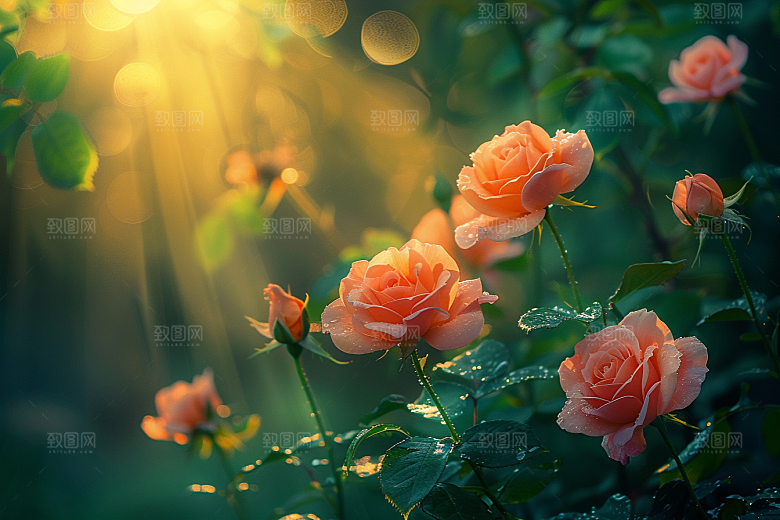 玫瑰花蔷薇优雅素材