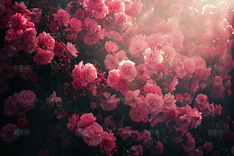 玫瑰花月季花初夏素材