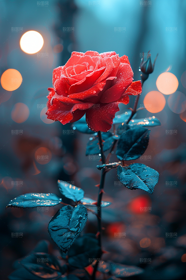 玫瑰花复古浪漫素材