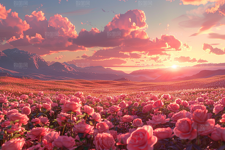 玫瑰花繁花月季花素材