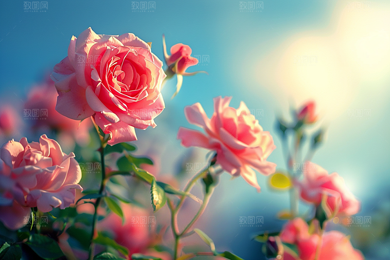 玫瑰花花朵五月素材