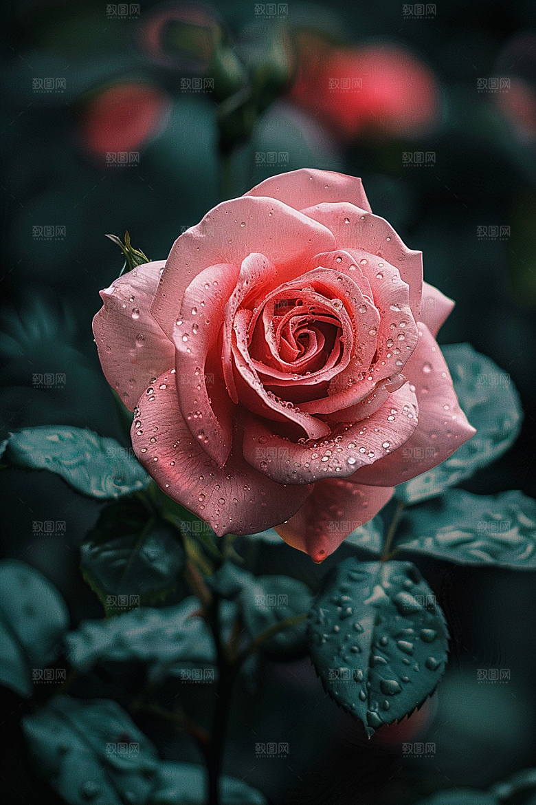 玫瑰花植物复古素材