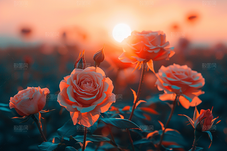玫瑰花优雅复古素材