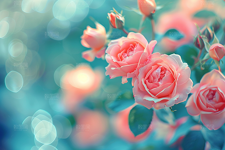 玫瑰花优雅繁花素材