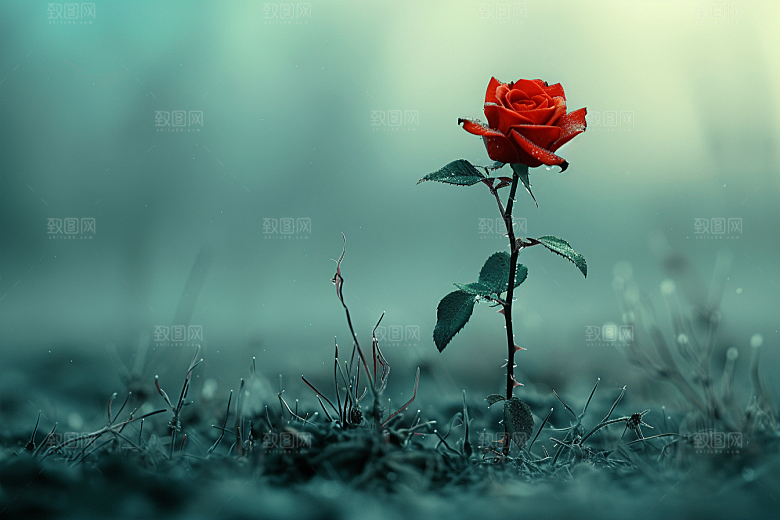 玫瑰花浪漫花朵素材