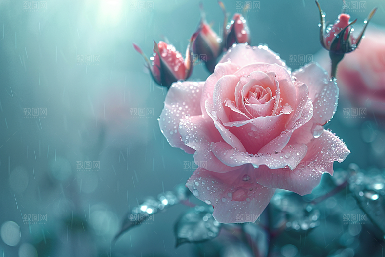 玫瑰花复古蔷薇素材
