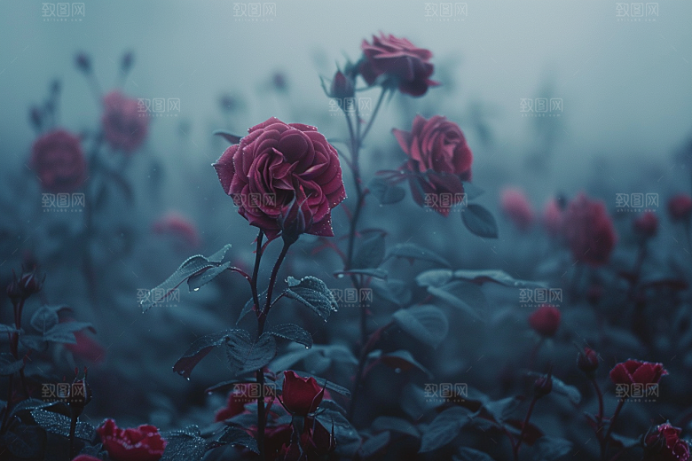 玫瑰花繁花浪漫素材