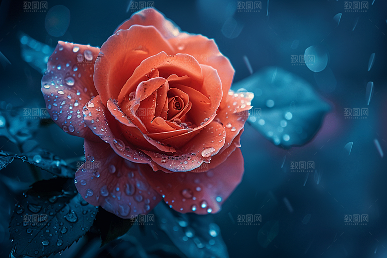 玫瑰花复古花朵素材