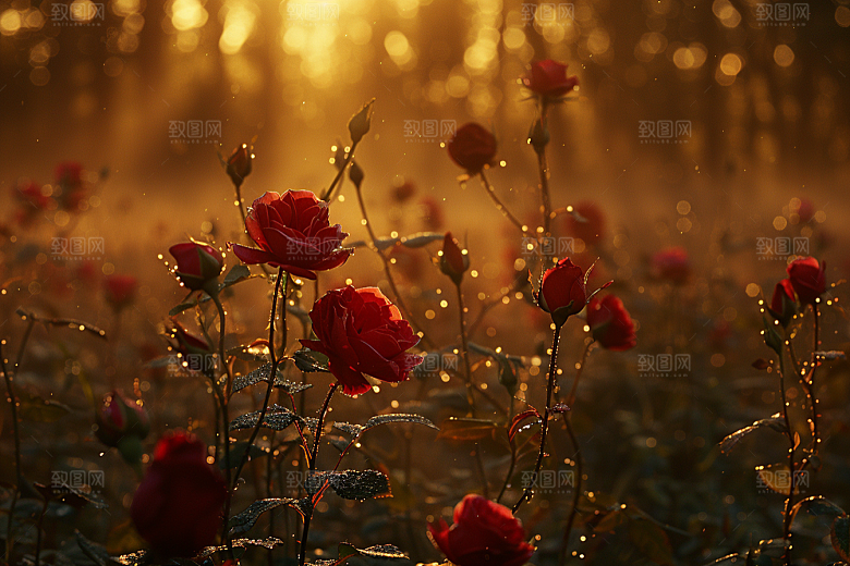 玫瑰花繁花初夏素材