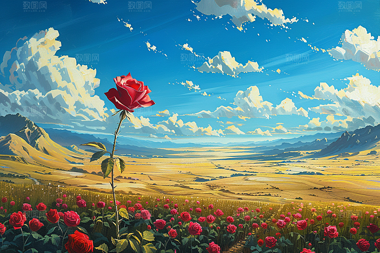 玫瑰花优雅月季花素材