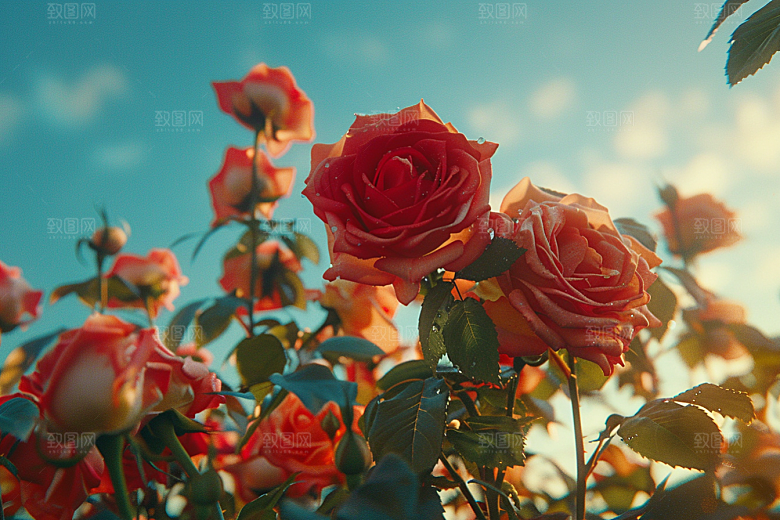 玫瑰花月季花初夏素材