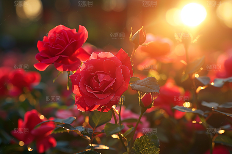 玫瑰花初夏繁花素材