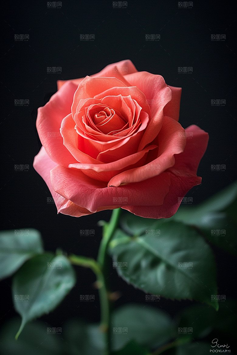 玫瑰花浪漫花朵素材