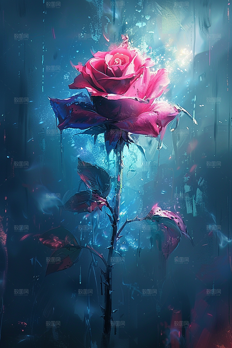 玫瑰花花朵复古素材