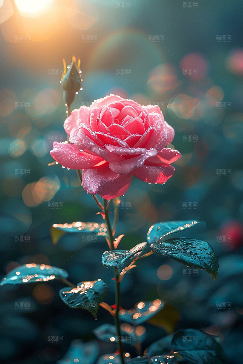 玫瑰花复古花朵素材