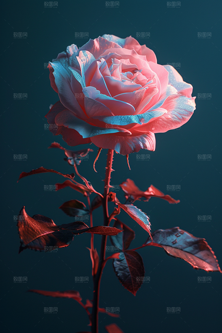 玫瑰花繁花唯美素材