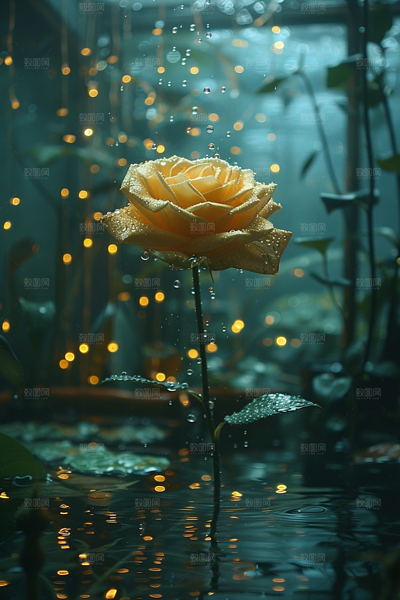 玫瑰花花朵唯美素材