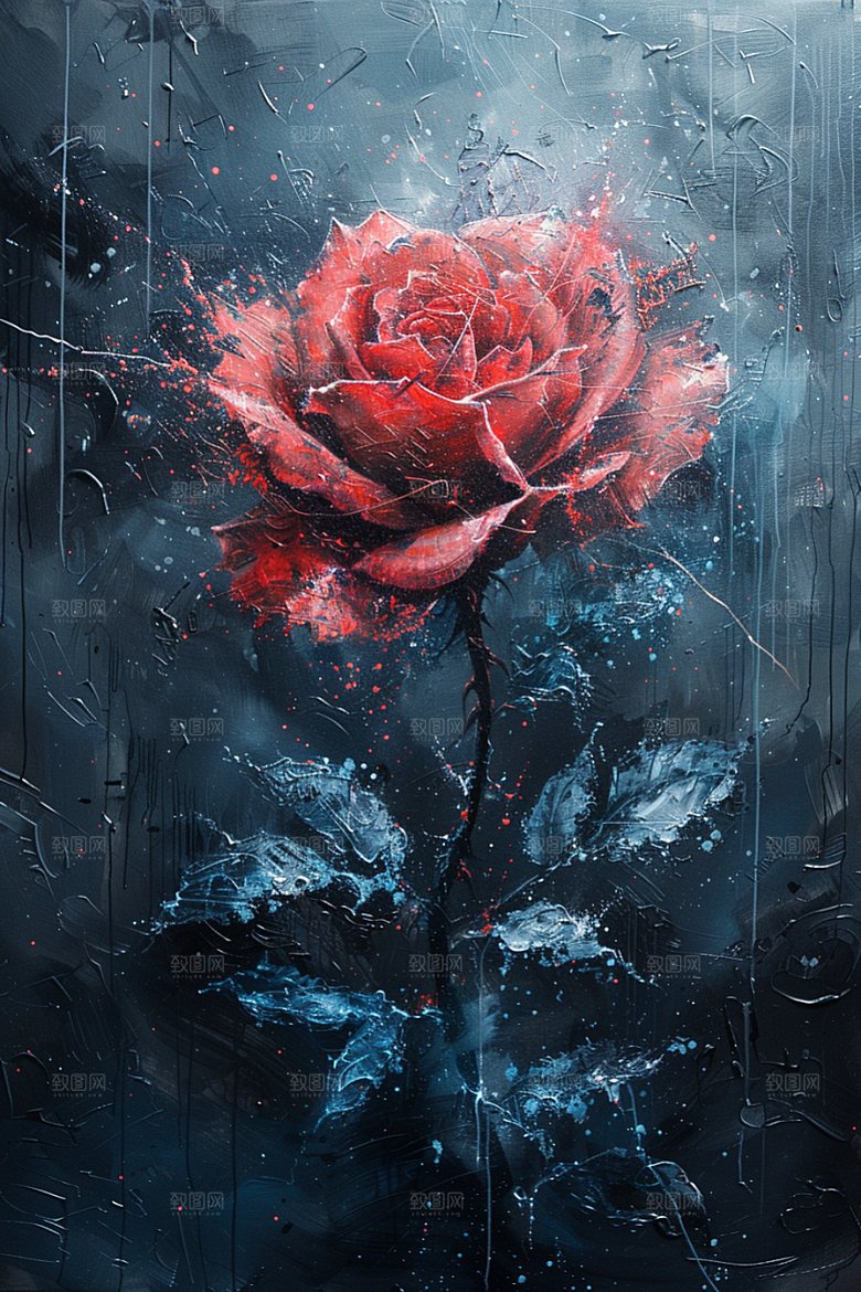 玫瑰花唯美花卉素材