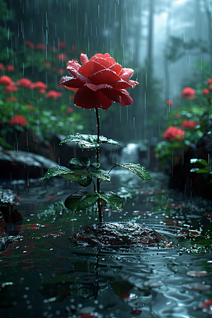 玫瑰花花卉复古素材