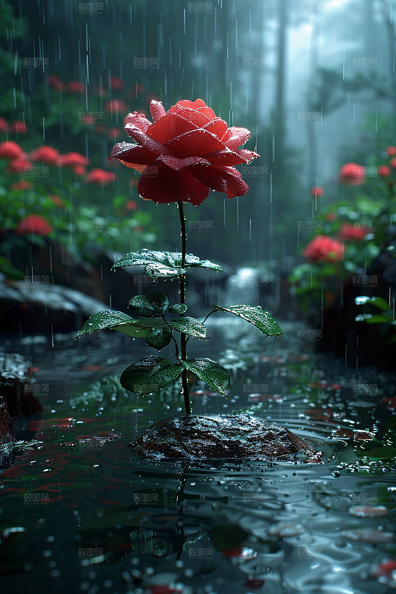 玫瑰花花卉复古素材