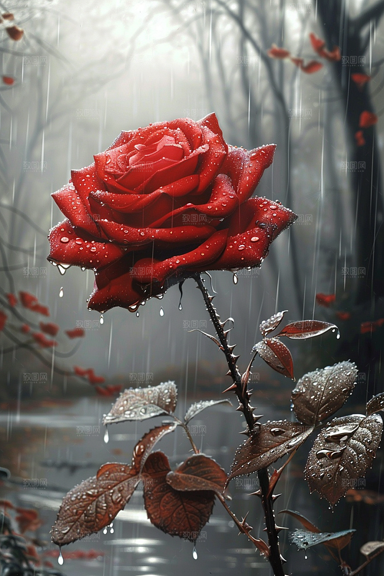 玫瑰花浪漫高清素材