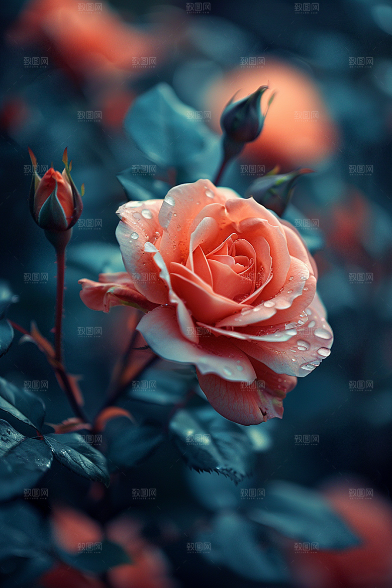 玫瑰花浪漫月季花素材