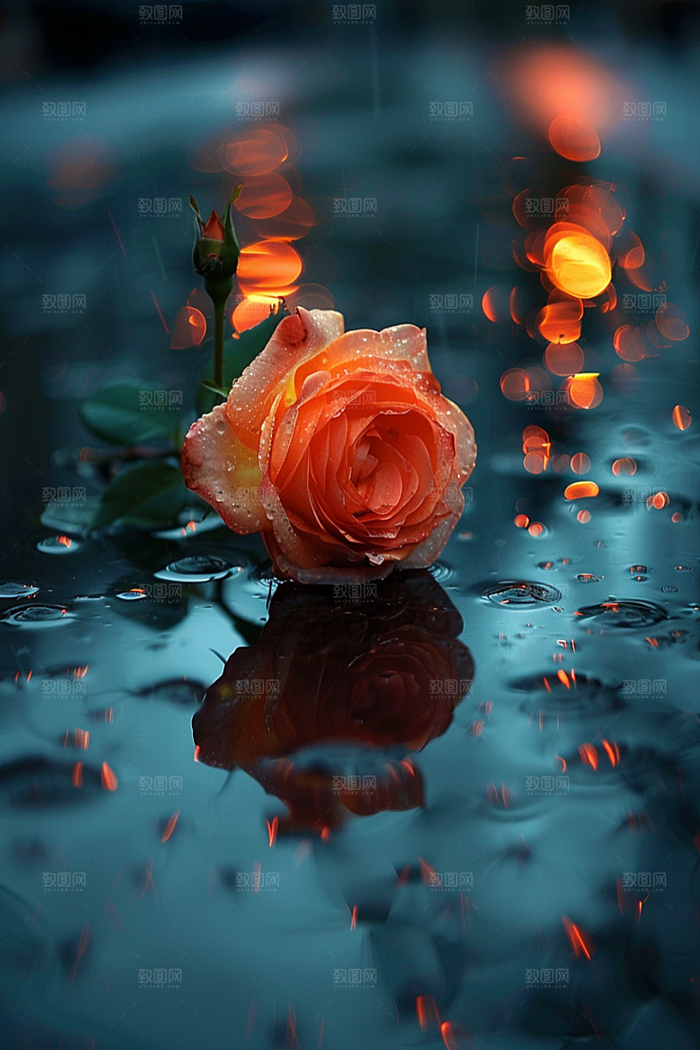 玫瑰花复古花朵素材