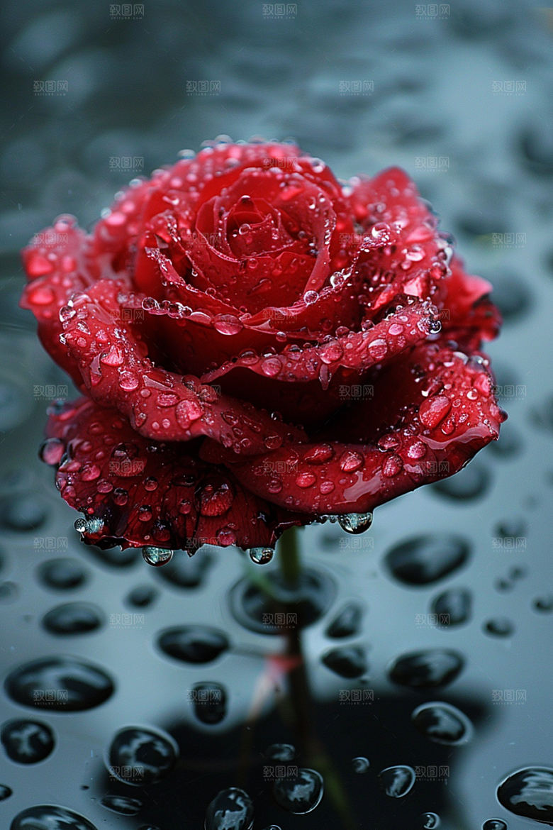 玫瑰花复古初夏素材